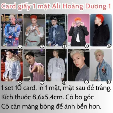 Card bo góc anh trai in yêu cầu HIEUTHUHAI, Quang Hùng, Rhyder - Giảm 19200 còn 15000 VND 74