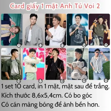 Card bo góc anh trai in yêu cầu HIEUTHUHAI, Quang Hùng, Rhyder - Giảm 19200 còn 15000 VND 78