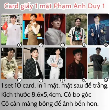 Card bo góc anh trai in yêu cầu HIEUTHUHAI, Quang Hùng, Rhyder - Giảm 19200 còn 15000 VND 92
