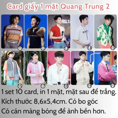 Card bo góc anh trai in yêu cầu HIEUTHUHAI, Quang Hùng, Rhyder - Giảm 19200 còn 15000 VND 96