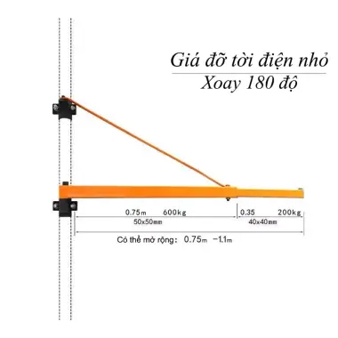 Cẩu Xoay 360 Độ Nâng Hàng 500/1000kg Cần Cẩu Xe Tải Xoay Chuyên Dùng Để Lắp Đặt Trên Xe Ô Tô Nâng Hạ Hàng Hóa 4