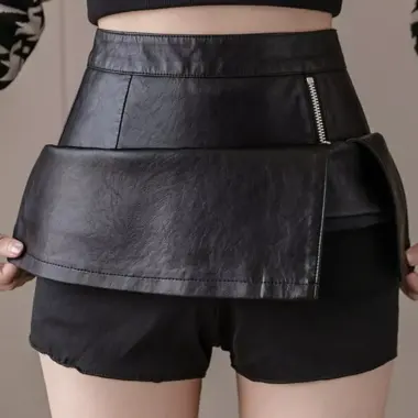Chân váy da KiTa Shop chữ A khoá kéo xẻ tà trước có quần bảo hộ phong cách Hàn Quốc trẻ trung năng động 6 Chân váy da KiTa Shop chữ A khoá kéo xẻ tà trước có quần bảo hộ phong cách Hàn Quốc trẻ trung năng động 6