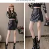 Chân váy da KiTa Shop chữ A khoá kéo xẻ tà trước có quần bảo hộ phong cách Hàn Quốc trẻ trung năng động 8