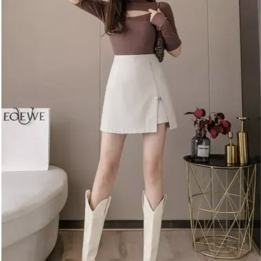 Chân váy da KiTa Shop chữ A khoá kéo xẻ tà trước có quần bảo hộ phong cách Hàn Quốc trẻ trung năng động 9 Chân váy da KiTa Shop chữ A khoá kéo xẻ tà trước có quần bảo hộ phong cách Hàn Quốc trẻ trung năng động 9