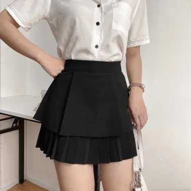 Chân Váy Ngắn Xếp Ly Xòe 2 Tầng Siêu Xinh Chất Liệu Vải Tuyết Mưa Có Quần Lót Trong CV777 3 Chân Váy Ngắn Xếp Ly Xòe 2 Tầng Siêu Xinh Chất Liệu Vải Tuyết Mưa Có Quần Lót Trong CV777 3