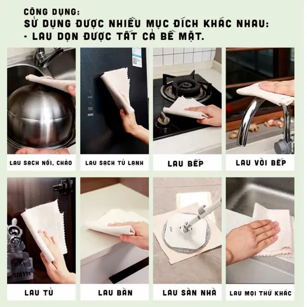 Cách sử dụng Khăn Lau Xơ Mướp Đa Năng HUMA để tách dầu và làm sạch bề mặt nhanh chóng