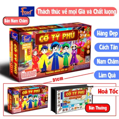Cờ Tỷ Phú Foxi Hội An Size Lớn 31-36cm - Đồ Chơi Trí Tuệ Kinh Doanh Giảm 34% còn 120k 10 Cờ Tỷ Phú Foxi Hội An Size Lớn 31-36cm - Đồ Chơi Trí Tuệ Kinh Doanh Giảm 34% còn 120k 10