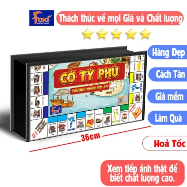 Cờ Tỷ Phú Foxi Hội An Size Lớn 31-36cm - Đồ Chơi Trí Tuệ Kinh Doanh Giảm 34% còn 120k 15 Cờ Tỷ Phú Foxi Hội An Size Lớn 31-36cm - Đồ Chơi Trí Tuệ Kinh Doanh Giảm 34% còn 120k 15