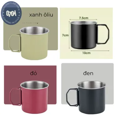 Cốc Chill Đa Sắc Gấp Gọn Thép Không Gỉ - Cốc Trà Cốc Cà Phê Giá Rẻ 89K