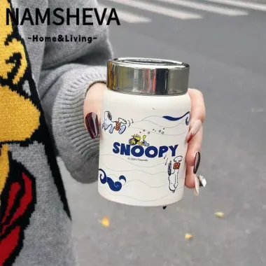 Cốc giữ nhiệt Mini NAMSHEVA Snoopy 280ml - Thép không gỉ chống rò rỉ du lịch giá rẻ 156k