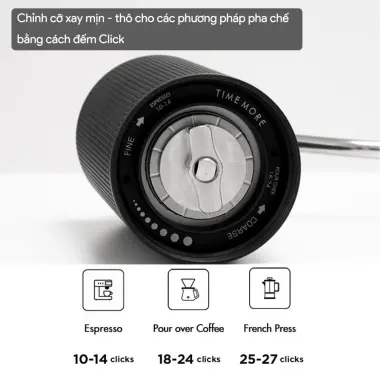 Cối Xay Cà Phê Cầm Tay Timemore C2S 2023 - Giá Rẻ 1.250.000đ Khuyến Mãi 7