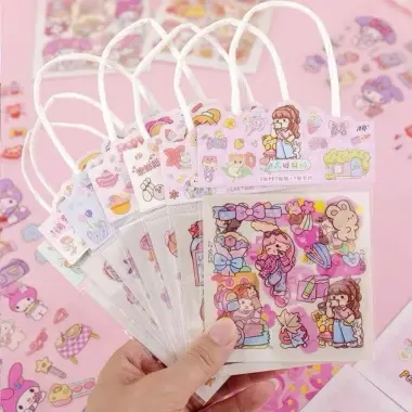 [COMBO 5 SET] Hình dán cho bé BabyThree Xinh Xắn, Set 5 túi Sticker Cho Bé Thoả Sức Sáng Tạo 8