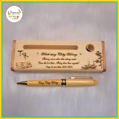 Combo Quà Tặng Bút Gỗ & Hộp Gỗ Khắc Tên Logo Hình Ảnh Theo Yêu Cầu Giá Chỉ 114.000vnđ 2 Combo Quà Tặng Bút Gỗ & Hộp Gỗ Khắc Tên Logo Hình Ảnh Theo Yêu Cầu Giá Chỉ 114.000vnđ 2