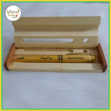 Combo Quà Tặng Bút Gỗ & Hộp Gỗ Khắc Tên Logo Hình Ảnh Theo Yêu Cầu Giá Chỉ 114.000vnđ 5 Combo Quà Tặng Bút Gỗ & Hộp Gỗ Khắc Tên Logo Hình Ảnh Theo Yêu Cầu Giá Chỉ 114.000vnđ 5