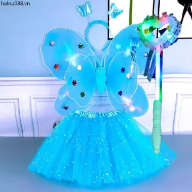 Công chúa đông lạnh Elsa Prom Mặt nạ trẻ em Cô gái Tiệc nửa mặt Halloween Bộ vương miện lông vũ 9