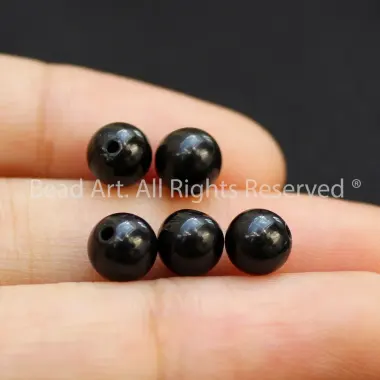 Đá Tourmaline Đen Phong Thủy Giá Rẻ - 6mm, Mệnh Thủy Mộc, Chuỗi Hạt Vòng Tay S50 3