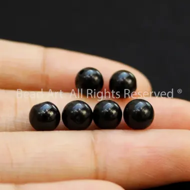 Đá Tourmaline Đen Phong Thủy Giá Rẻ - 6mm, Mệnh Thủy Mộc, Chuỗi Hạt Vòng Tay S50 4