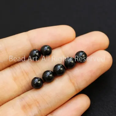 Đá Tourmaline Đen Phong Thủy Giá Rẻ - 6mm, Mệnh Thủy Mộc, Chuỗi Hạt Vòng Tay S50 5