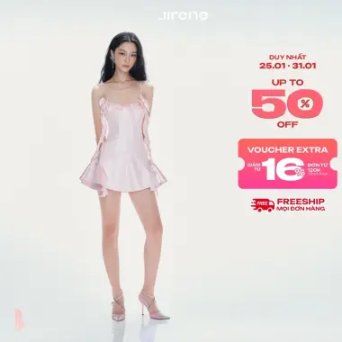 Đầm nữ Cherry Dress tua rua Jirene giảm 70% + voucher 200k chỉ 1.415.500đ 2