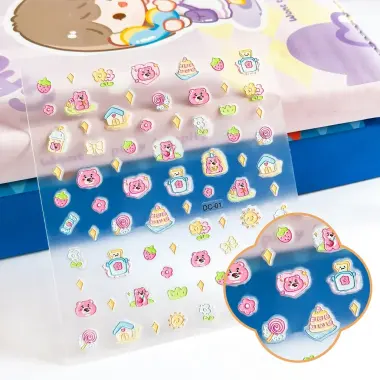 Dán Móng Tay 5D Hello Kitty Cho Bé Giá Rẻ Chỉ 13000đ - Dập Nổi Siêu Cute 4