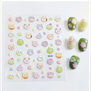 Dán Móng Tay 5D Hello Kitty Cho Bé Giá Rẻ Chỉ 13000đ - Dập Nổi Siêu Cute 6