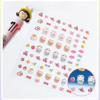 Dán Móng Tay 5D Hello Kitty Cho Bé Giá Rẻ Chỉ 13000đ - Dập Nổi Siêu Cute 12