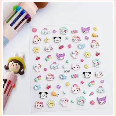 Dán Móng Tay 5D Hello Kitty Cho Bé Giá Rẻ Chỉ 13000đ - Dập Nổi Siêu Cute 17