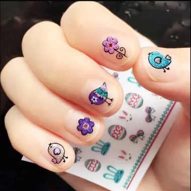 Dán Móng Tay 5D Hello Kitty Cho Bé Giá Rẻ Chỉ 13000đ - Dập Nổi Siêu Cute 18