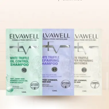 Dầu gội xả Elvawell 10ml dùng thử, phục hồi khô xơ, giảm gàu bết giá 12k