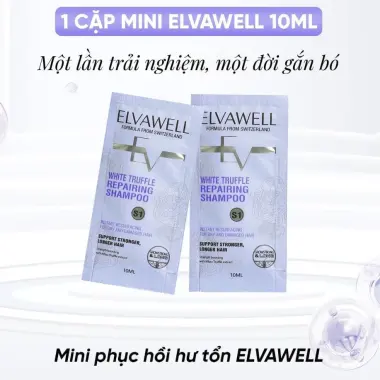 Dầu gội xả Elvawell 10ml dùng thử, phục hồi khô xơ, giảm gàu bết giá 12k