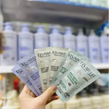 Dầu gội xả Elvawell 10ml dùng thử, phục hồi khô xơ, giảm gàu bết giá 12k