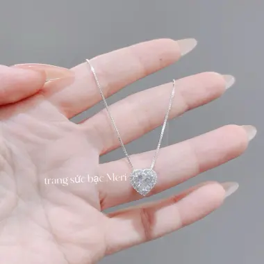Dây Chuyền Bạc Ta Meri Nữ Xinh - Trái Tim Bạc Cho Meri Giá Cực Sốc 272k 9
