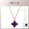 Dây chuyền SISUOS Dual Lucky Leaves Necklace Rose Gold 2