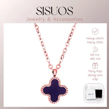 Dây chuyền SISUOS Dual Lucky Leaves Necklace Rose Gold 2 Dây chuyền SISUOS Dual Lucky Leaves Necklace Rose Gold 2