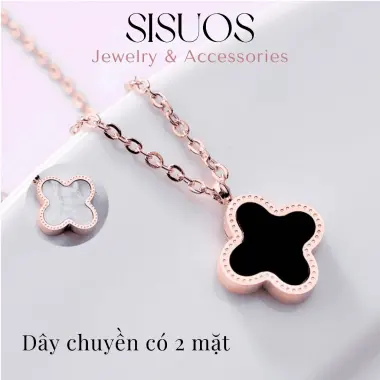 Dây chuyền SISUOS Dual Lucky Leaves Necklace Rose Gold 3 Dây chuyền SISUOS Dual Lucky Leaves Necklace Rose Gold 3