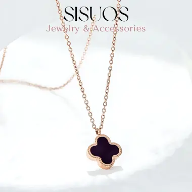 Dây chuyền SISUOS Dual Lucky Leaves Necklace Rose Gold 4 Dây chuyền SISUOS Dual Lucky Leaves Necklace Rose Gold 4