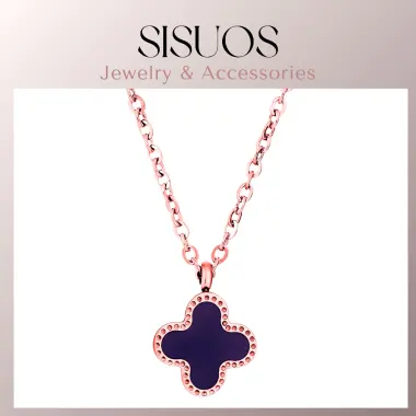 Dây chuyền SISUOS Dual Lucky Leaves Necklace Rose Gold 9 Dây chuyền SISUOS Dual Lucky Leaves Necklace Rose Gold 9