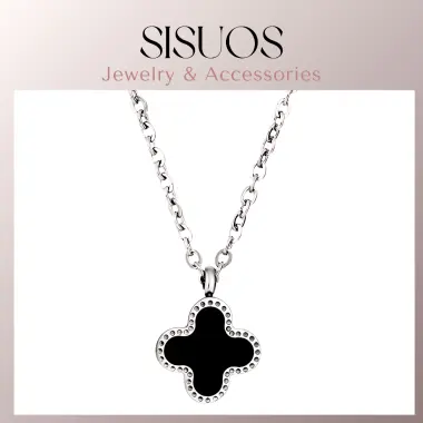 Dây chuyền SISUOS Dual Lucky Leaves Necklace Rose Gold 11 Dây chuyền SISUOS Dual Lucky Leaves Necklace Rose Gold 11
