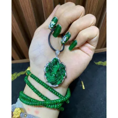 Dây Đeo Cổ Hồ Ly Chúa Xoè Đuôi Ngọc Sơn Thủy - Tặng Dây Đeo - Giảm 130k Còn 490k 2 Dây Đeo Cổ Hồ Ly Chúa Xoè Đuôi Ngọc Sơn Thủy - Tặng Dây Đeo - Giảm 130k Còn 490k 2