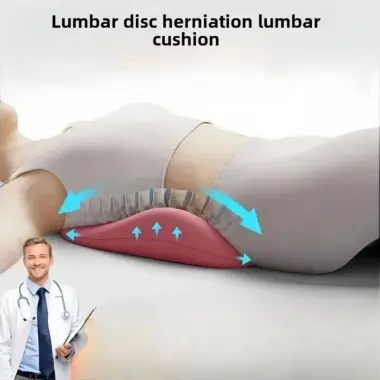 Đệm Hỗ Trợ Thắt Lưng KARIZ, Gối Nằm Xốp Trí Nhớ Thoáng Khí, Thoải Mái Mềm Mại Công Thái Học Ngủ Gối Thắt Lưng Massage Toàn Thân 6