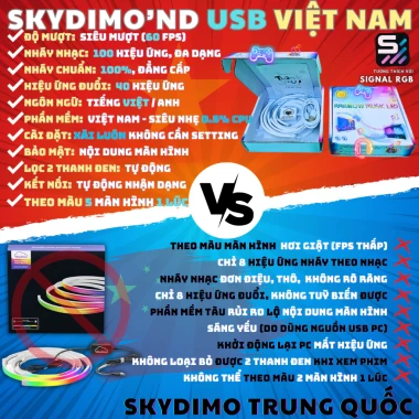 Đèn LED Ambilight Skydimo RAINBOW MUSIC - Tương thích SignalRGB, 60 FPS, giá chỉ 217.620đ 5