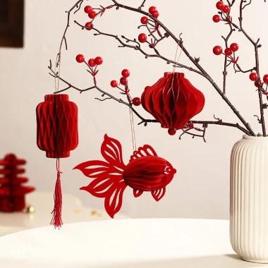Đèn Lồng Treo Cành Mận Mai Quất Tết - Set 6 Quả Nhỏ Đẹp Giá Rẻ Chỉ 195k 3