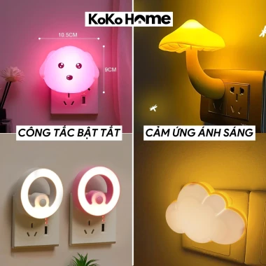 Đèn Ngủ Cảm Ứng Tự Động Bật Tắt - Đèn Decor Phòng Ngủ Mini Siêu Cute Giá Rẻ 29k