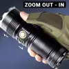 Đèn pin siêu sáng cầm tay CORISU RB1122 zoom xa gần, chiếu xa 500m, chống nước, sạc ngược điện thoại 5