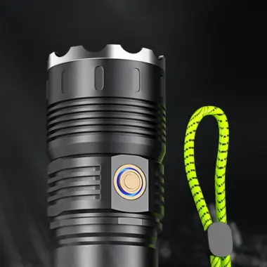 Đèn pin siêu sáng cầm tay CORISU RB1122 zoom xa gần, chiếu xa 500m, chống nước, sạc ngược điện thoại 7