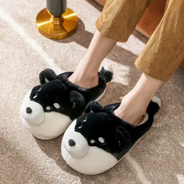 Dép Bông Chú Chó Shiba Siêu Cấp - Giảm 24% - Dép Lông Mềm Giá 155.000đ 3