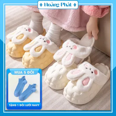 Dép Bông Con Thỏ Tháo Rời Lót Lông Cừu Cho Nữ - Mùa Đông Chống Thấm Nước Trơn Giá Shock 2 Dép Bông Con Thỏ Tháo Rời Lót Lông Cừu Cho Nữ - Mùa Đông Chống Thấm Nước Trơn Giá Shock 2