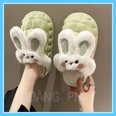 Dép Bông Con Thỏ Tháo Rời Lót Lông Cừu Cho Nữ - Mùa Đông Chống Thấm Nước Trơn Giá Shock 5 Dép Bông Con Thỏ Tháo Rời Lót Lông Cừu Cho Nữ - Mùa Đông Chống Thấm Nước Trơn Giá Shock 5