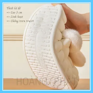 Dép Bông Con Thỏ Tháo Rời Lót Lông Cừu Cho Nữ - Mùa Đông Chống Thấm Nước Trơn Giá Shock 8 Dép Bông Con Thỏ Tháo Rời Lót Lông Cừu Cho Nữ - Mùa Đông Chống Thấm Nước Trơn Giá Shock 8