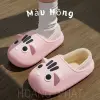 Dép Bông Con Thỏ Tháo Rời Lót Lông Cừu Cho Nữ - Mùa Đông Chống Thấm Nước Trơn Giá Shock 11